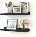 Black Floating Shelves for Wall Decor, 16 in Shelf by Unknown