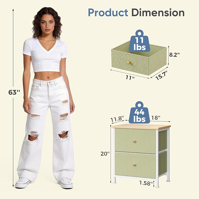 DUMOS Nightstand, Bedside Table - Image 3