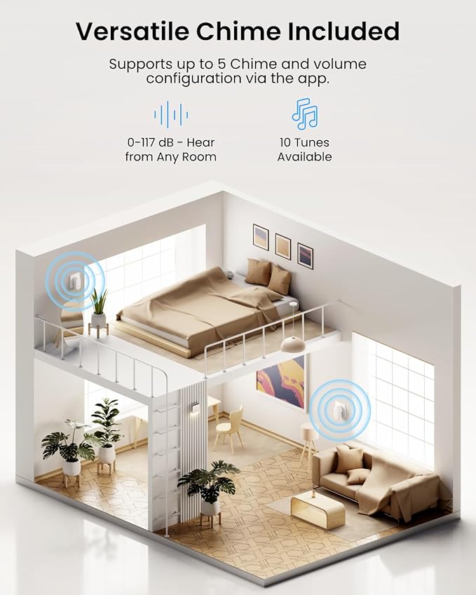 REOLINK Video Doorbell WiFi Camera - Wired 2K Outdoor, 5G&2.4G WiFi, 4:3 Wide View Angle, Smart Detection, Local Storage, No Subscription Front Door Home Security, Customized Chime V2