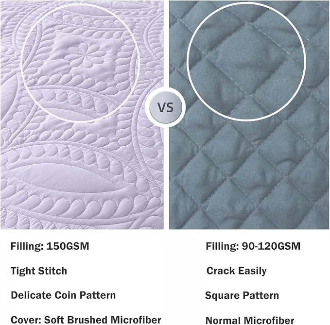 Cmfshape Oversize King Bedspread 120"x120", 3 Piece California King Quilt - Image 8