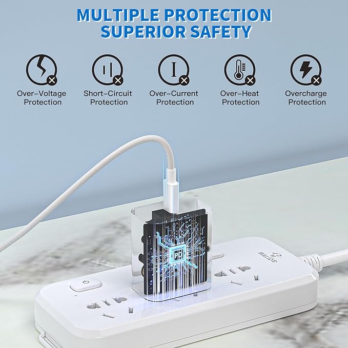 [Apple Qi2.2 Certified]Magnetic Wireless Charger, 10FT 25W iPhone Magsafe Charger Fast Phone Charging Pad Wireless Magnetic Braid Cable Charge for iPhone 17/17 Pro/17 Pro Max/Air/16 ProMax/15/14/13/12