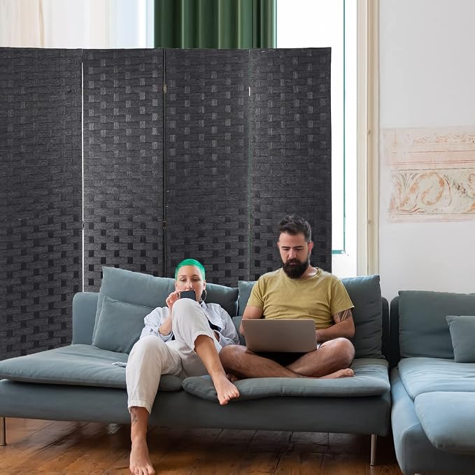 Room Dividers and Folding Privacy Screens 4 Panel 6 ft Foldable Portable Room - Image 2