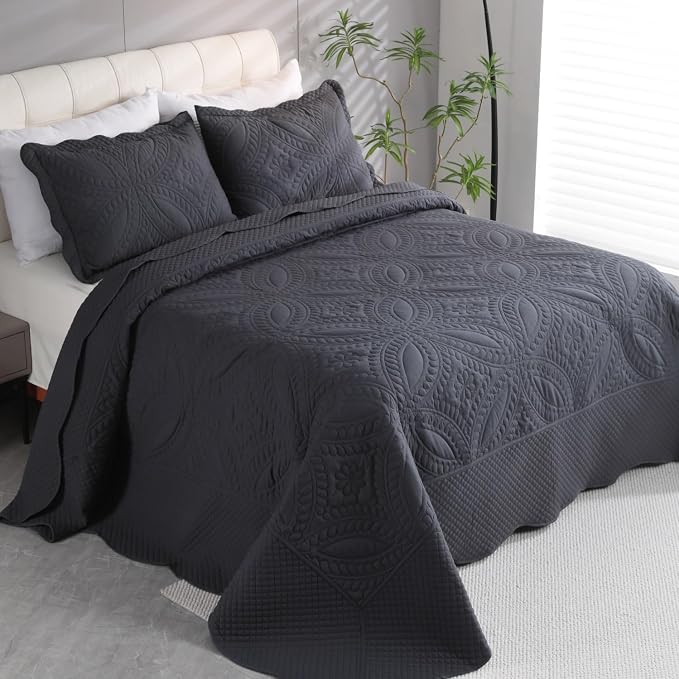 Cmfshape Oversize King Bedspread 120"x120", 3 Piece California King Quilt by cmfshape-quiltset