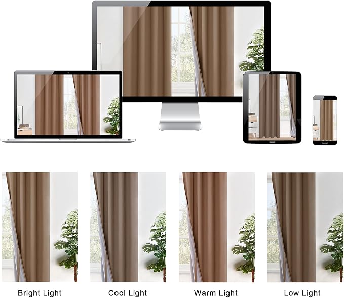 XWZO Full Shading Blackout Curtains 45 Inches Length - Image 8