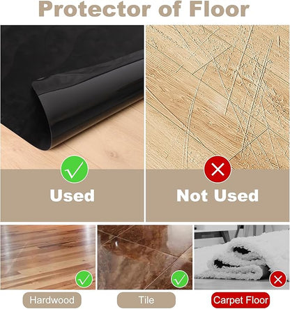 60" x 75" Office Mat for Hardwood Floor with 3D Feather Design,Waterproof&Non-Slip Computer Floors Mat,Utility Office Floor Mats for Rolling Chairs Hardwood,Office Chair Floors Protector for Home&Game