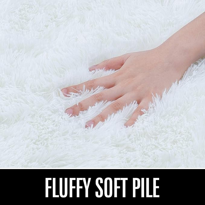 HOMORE 5x7 Area Rug for Living Room, Ivory Fluffy Rug for Bedroom Kids Dorm | - Image 6
