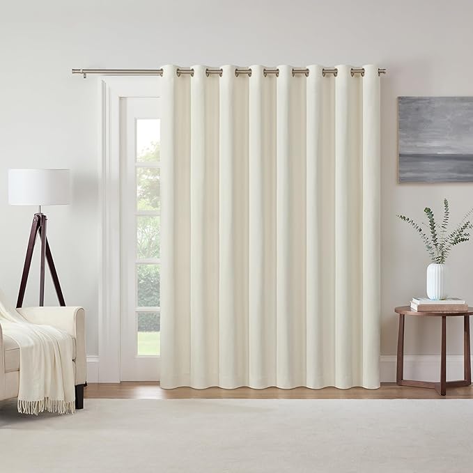 Eclipse Extra Wide Grommet Curtain, Kendall Sliding Patio Door Curtain Panel by EclipseCurtains