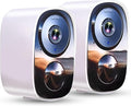 2025 Upgraded 2K Security Cameras Wireless Outdoor (2 Pack), Free Cloud Storage, Long Battery Life, AI Motion Detection, Spotlight & Siren, Waterproof, WiFi Surveillance Outdoor Camera with 2-Way Talk