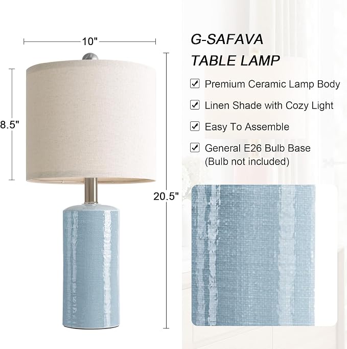 G-SAFAVA 20.5" Small Table Lamps - Image 2