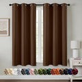 MIULEE Blackout Curtains for Bedroom 2 Panels 40 x 45 Inch Long Brown | Thermal by MIULEE