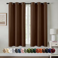 MIULEE Blackout Curtains for Bedroom 2 Panels 40 x 63 Inch Long Brown | Thermal by MIULEE