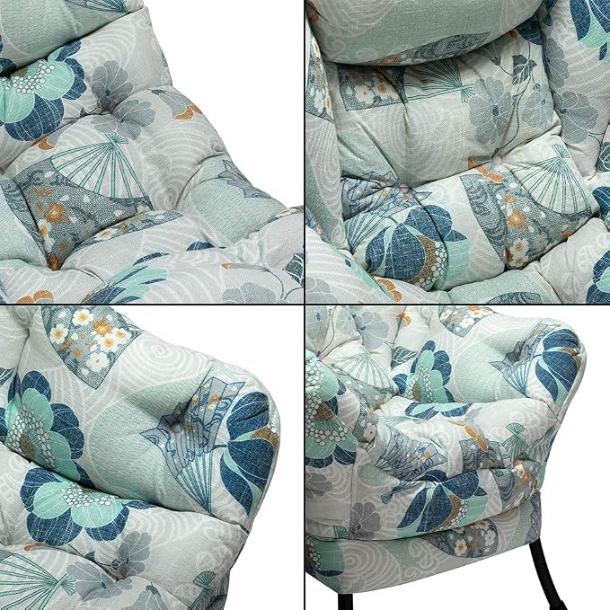 HollyHOME Lazy Chair with Armrest and Side Pocket, Comfy Accent Lounge Chair - Image 4