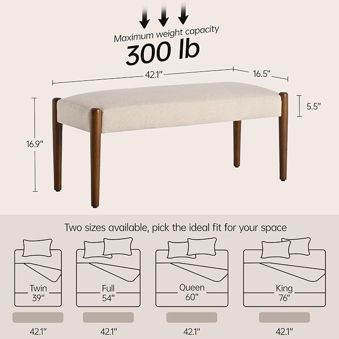 Usaint 42" End of Bed Bench - Image 2