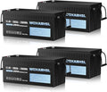 WOXABHSL 4 PCS 12V 200Ah LiFePO4 Lithium Battery, Built-in 200A BMS, 15000+ Deep Cycles, Max 2560W Power Output, FCC UL Certificates, Perfect for RV, Solar, Marine