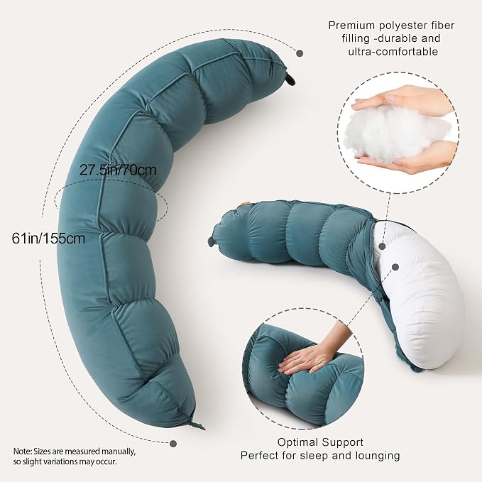 Peallow – Long Round Body Pillow - Image 3