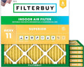 Filterbuy 19.5x19.5x1 Air Filter MERV 11 Superior Pet & Allergy Defense (6-Pack), Electrostatic Pleated HVAC AC Furnace Filters Replacement, Made in USA (Actual Size: 19.50 x 19.50 x 0.75)