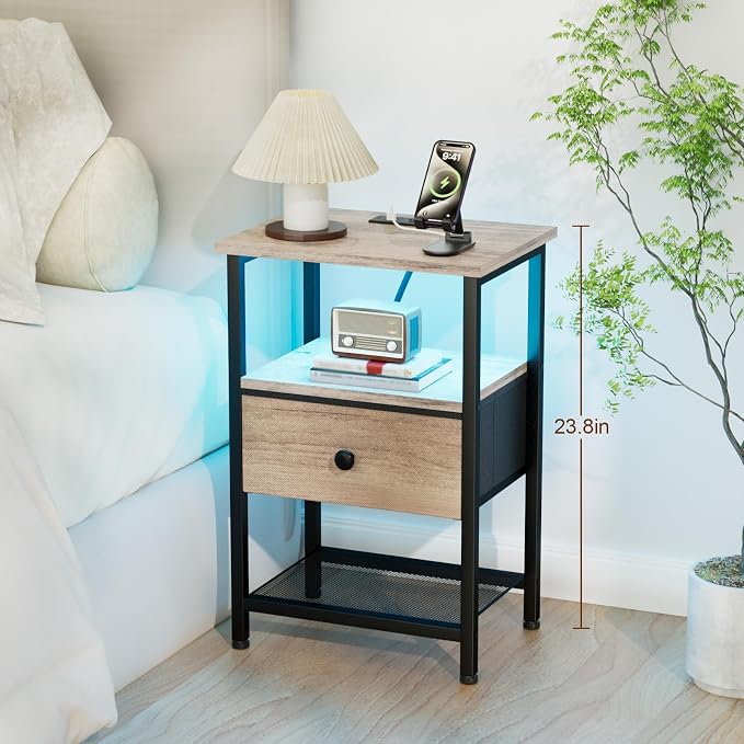 Night Stand, LED Nightstand - Image 8