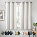 Ivory Blackout Curtains for Bedroom Living Room W40 x L63 Inch | 63 Inch Long by Woaboy
