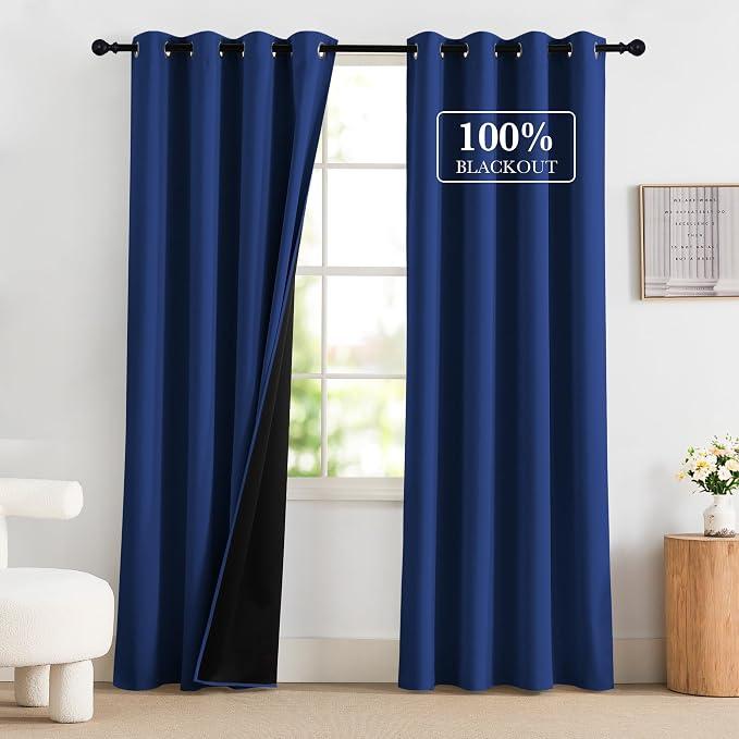 NICETOWN 100% Blackout Curtains 84 Inches Long by NICETOWN
