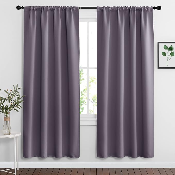 RYB HOME Blackout Curtains for Bedroom Living Room Nursery 72 inches Long | by RYBHOME