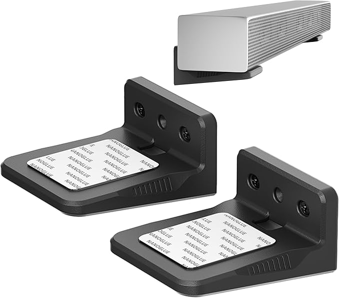 ELETIUO Universal Soundbar Mount for Samsung, Sony, LG, JBL, Bose, Vizio, Roku, Polk Audio, Heavy Duty Wall Mount Bracket Up to 180 lbs for Above or Under TV