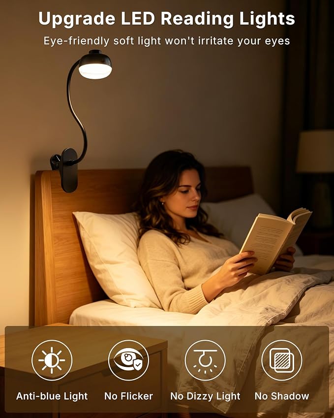 Pebble-Shaped Clip on Reading Light - Image 8