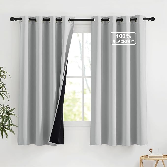 NICETOWN Blackout Curtains for Kitchen, Thermal Insulated Short Curtains for by NICETOWN