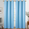 Diraysid Sky Blue Grommet Blackout Curtains by Diraysid%2C+refresh+your+life