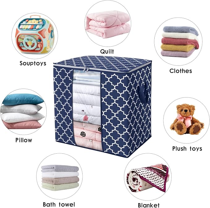 Storage Bags 4 Pack 100L Clothes Organization and Storage Containers | Large - Image 5