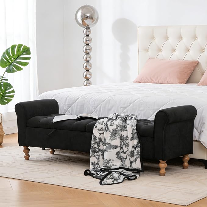 Aoiy & Wifon 65.7" W Large Storage Ottoman Bench, King Size End of Bed Storage - Image 8