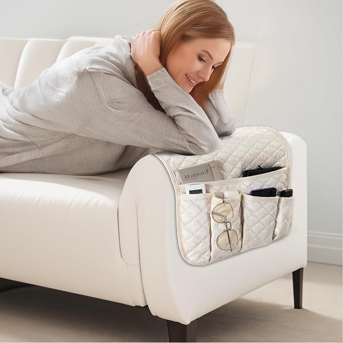Armchair Caddy for Couch Velvet Remote Control Holder - Image 7