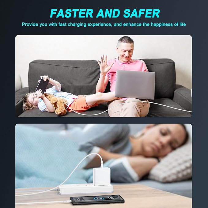 65W Super Fast Charger Type C for Samsung Galaxy S25 Ultra S25 FE Edge S24 Ultra FE S23 A17 A16 Z Fold Flip 7 6, Moto Edge 70 60 Stylus Fusion Razr, USB C Fast Charging Block & 6ft Type C Charge Cable