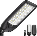 MMKT Solar Lights Outdoor, 12000W 3 Color Solar Street Light, Commercial Solar Parking Lot Light Waterproof Dusk to Dawn, Security Flood Lights with Motion Sensor for Yard, Basketball Court