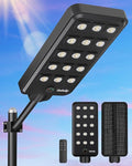 Gefolly G-15000W Solar Street Light Outdoor, Wide Angle Commercial Parking Lot Light Dusk to Dawn 6500K IP67 Flood Security with Motion Sensor Lamp for Yard, Basketball Court