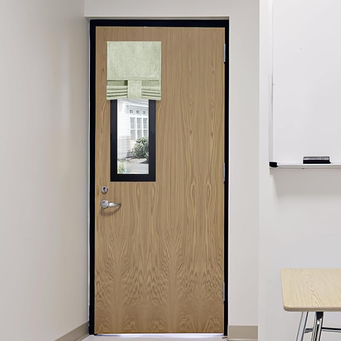 RYB HOME Classroom Door Window Cover, 100% Blackout Shades by RYBHOME