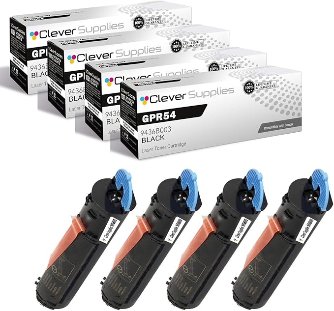 CS Replacement Toner Cartridge Compatible with Canon GPR54 9436B003 Black Laser ImageRunner 1435i 1435iF 1435P Toner Cartridge 4 Pack