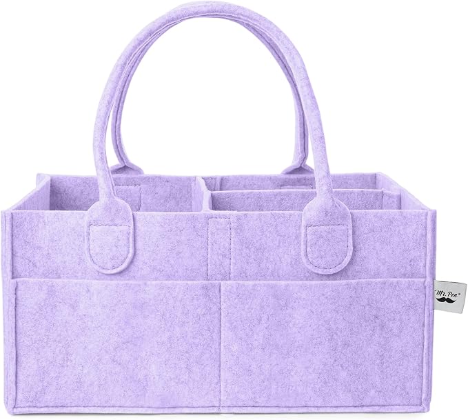 Mr. Pen- Baby Diaper Caddy Organizer, lavender dream | Nursery Storage Bin and by MrPen