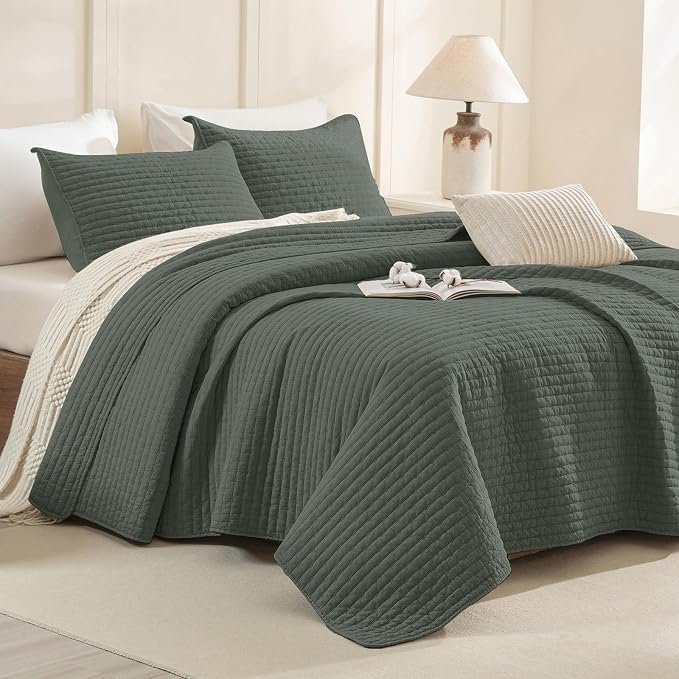 CozyTide Oversized King Bedspread 120"x120", Stone-Washed Cotton Lightweight by CozyTideComforterSet
