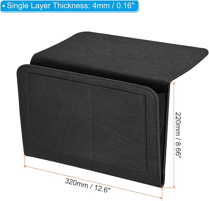 PATIKIL 13in Bedside Caddy, Bed Caddy Bedside Organizer Hanging 5 Pocket Soft - Image 2