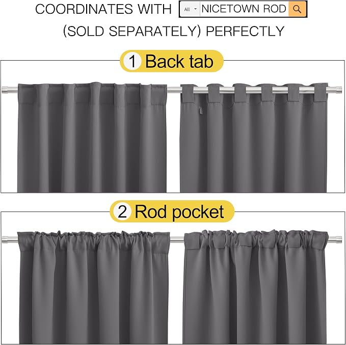NICETOWN Blackout Curtain Panels Window Draperies - Image 3
