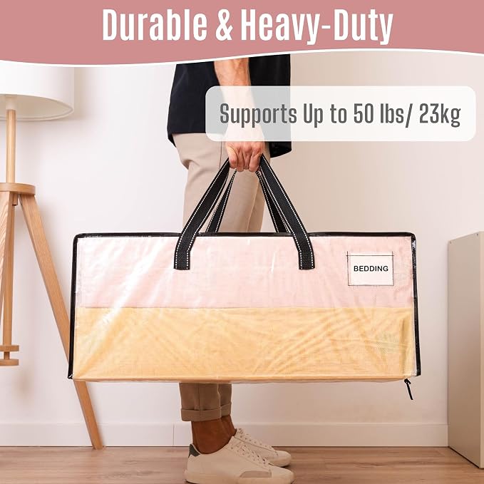 VENO Heavy Duty Moving Bags, Storage Bags, Easy Visibility, 2 Pack | Packing - Image 4