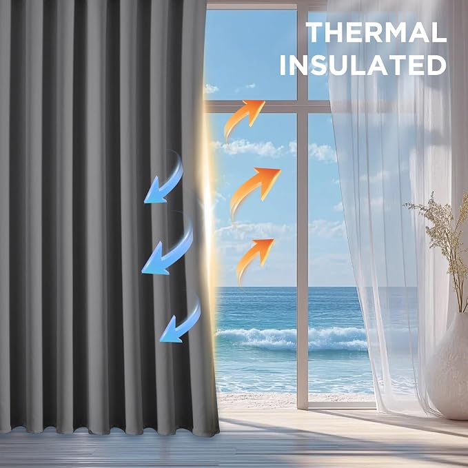 CUCRAF Room Darkening Curtains for Bedroom, Light Blocking Drapes for Living - Image 4