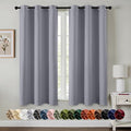 MIULEE Blackout Curtains for Bedroom 2 Panels 40 x 45 Inch Long Silver Grey | by MIULEE