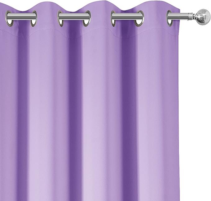 100% Blackout Curtains 52 x 63 Inch/Lavender Curtains 2 Panels - Image 7