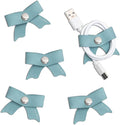 5 Pack Cord Organizer, Bow Cord Keeper, Cable Organizer USB holder, Leather by SenseAGE