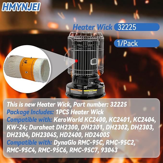 32225 KW-24C Heater Wick Replacement for KeroWorld KC2400 KC2401 KC2404 KW-24, Duraheat DH2300 DH2301 DH2302 DH2303 DH2304 Radiant Heaters