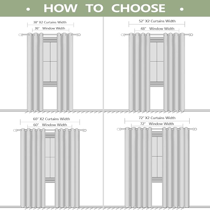 KOUFALL Fall Kitchen Curtains 45 Inch Length 2 Piece Set Cafe Themed Short - Image 5
