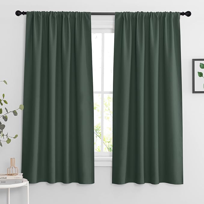 RYB HOME Blackout Curtains for Bedroom Living Room Nursery 63 inches Long | by RYBHOME