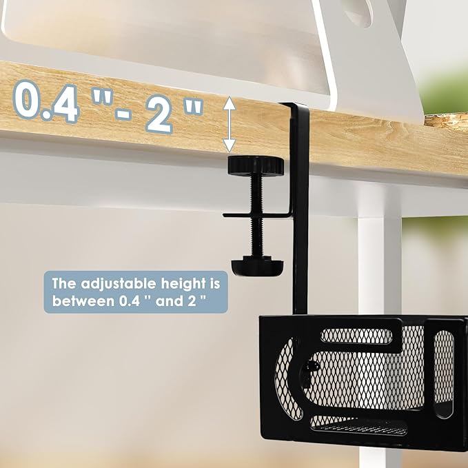 Cable Management, Cable Tray | No Drill Under Desk Cable Management Tray - Image 4