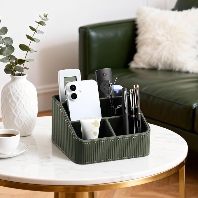 Small Remote Control Holder Bedside Nightstand Organizer Desk Caddy | 4 - Image 6